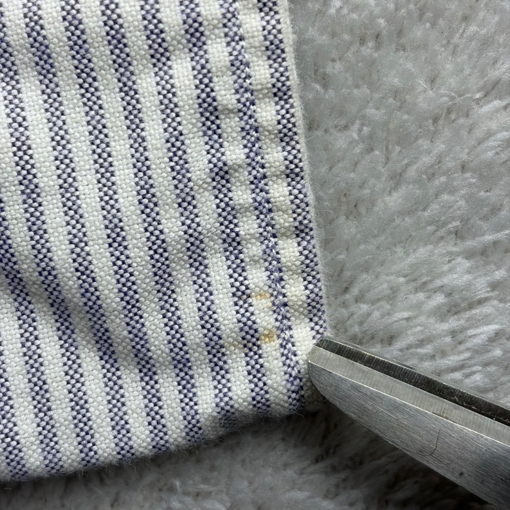 Ralph Lauren Button Down Shirt Womens 4 Blue White Striped Slim Fit Oxford Pony - Picture 5 of 11